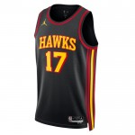 Maillot NBA Atlanta Hawks Onyeka Okongwu 17 Jordan 2022-23 Statement Edition Noir Swingman - Homme